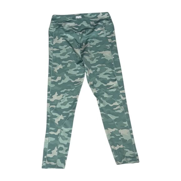 Victoria’s Secret PINK Ultimate Sea Green High Waist Camo Leggings Size Med - Picture 3 of 6